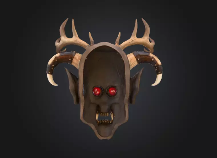 Infernal Antlered Demon Low-poly 3D model_5
