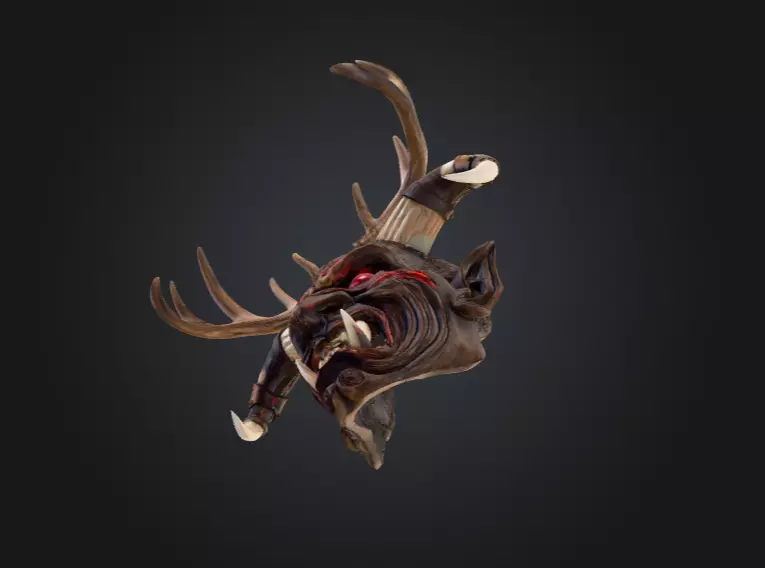 Infernal Antlered Demon Low-poly 3D model_13