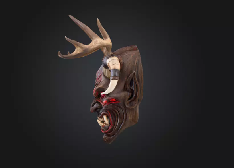Infernal Antlered Demon Low-poly 3D model_7
