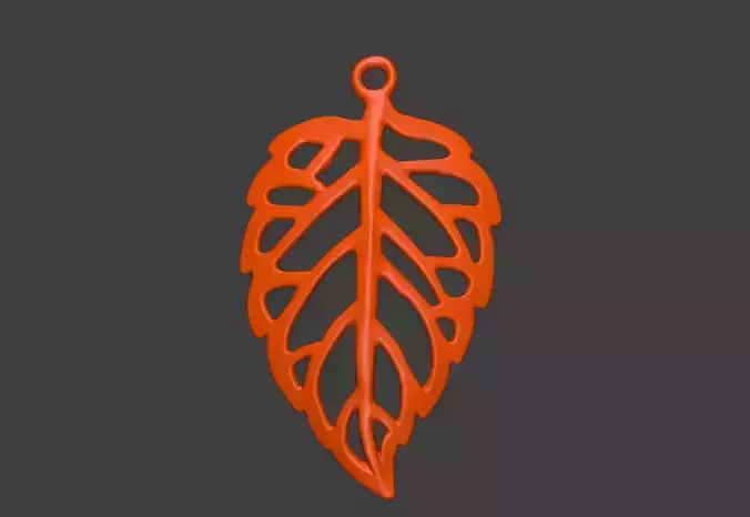 3D design of hollowed-out leaf pendant jewelry