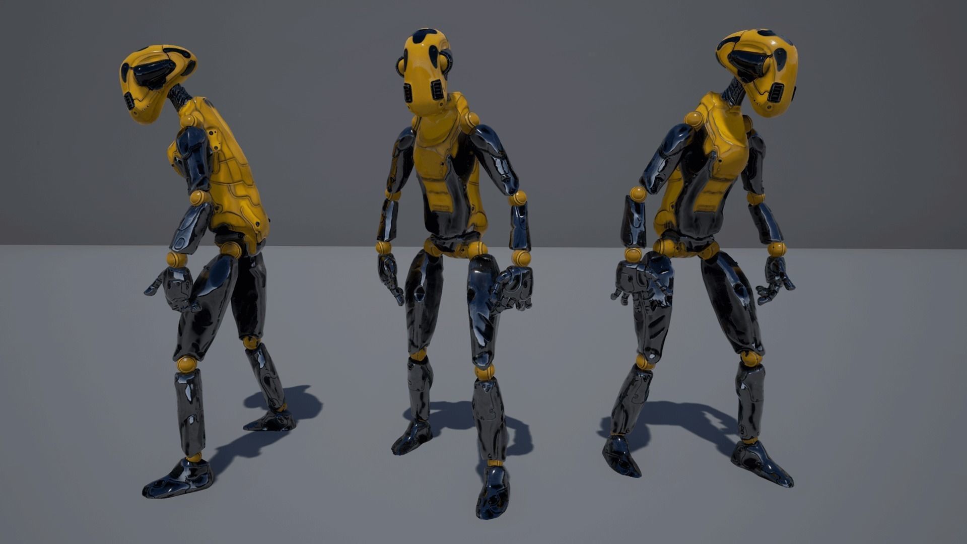 WORKER ROBOT Low-poly 3D model_4