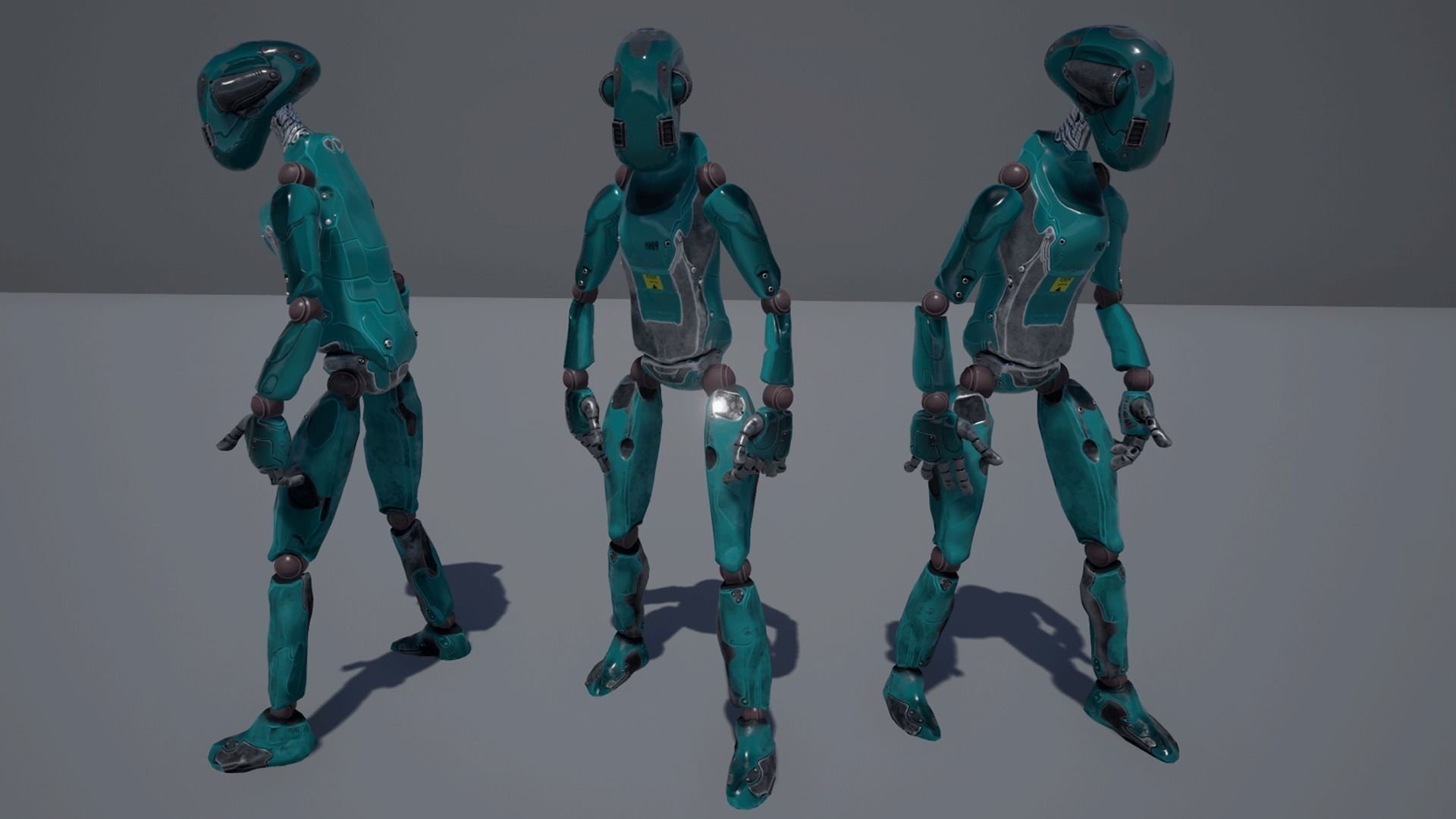 WORKER ROBOT Low-poly 3D model_6