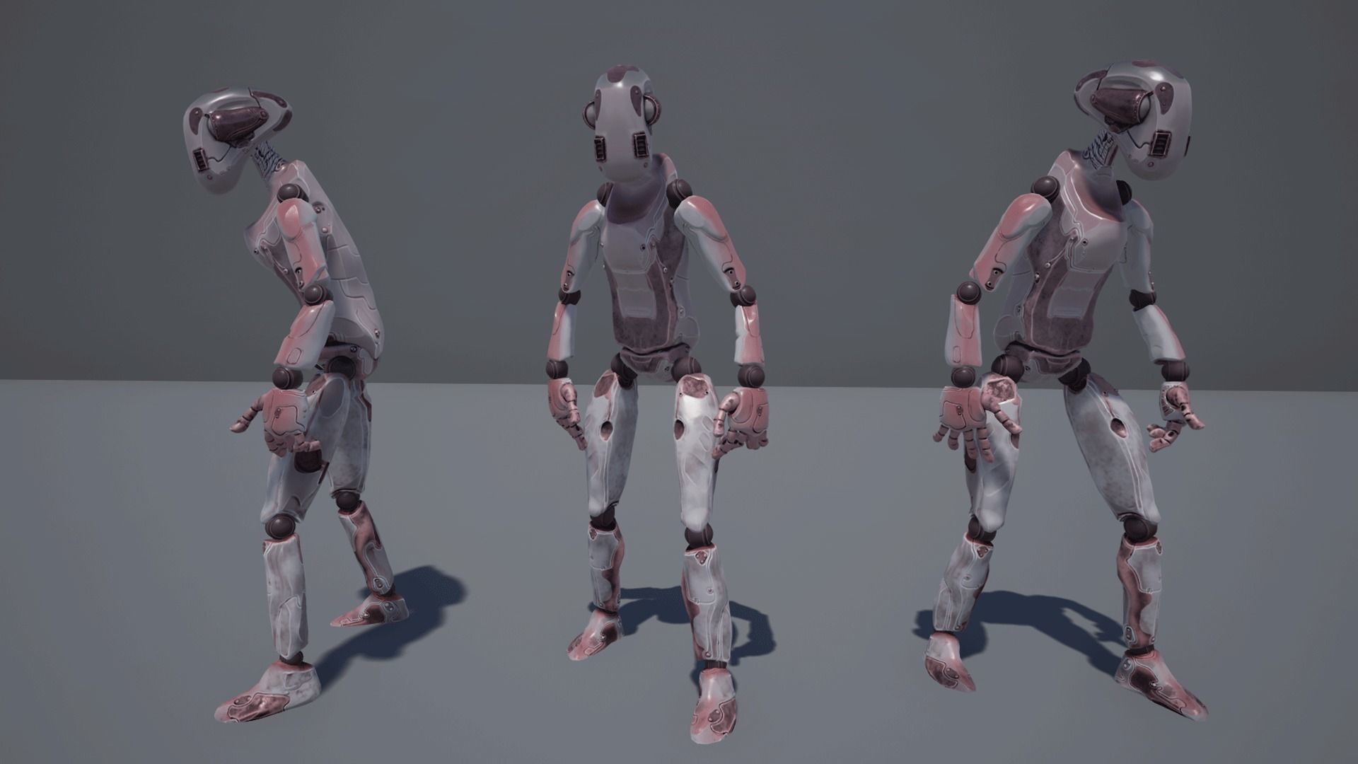 WORKER ROBOT Low-poly 3D model_2