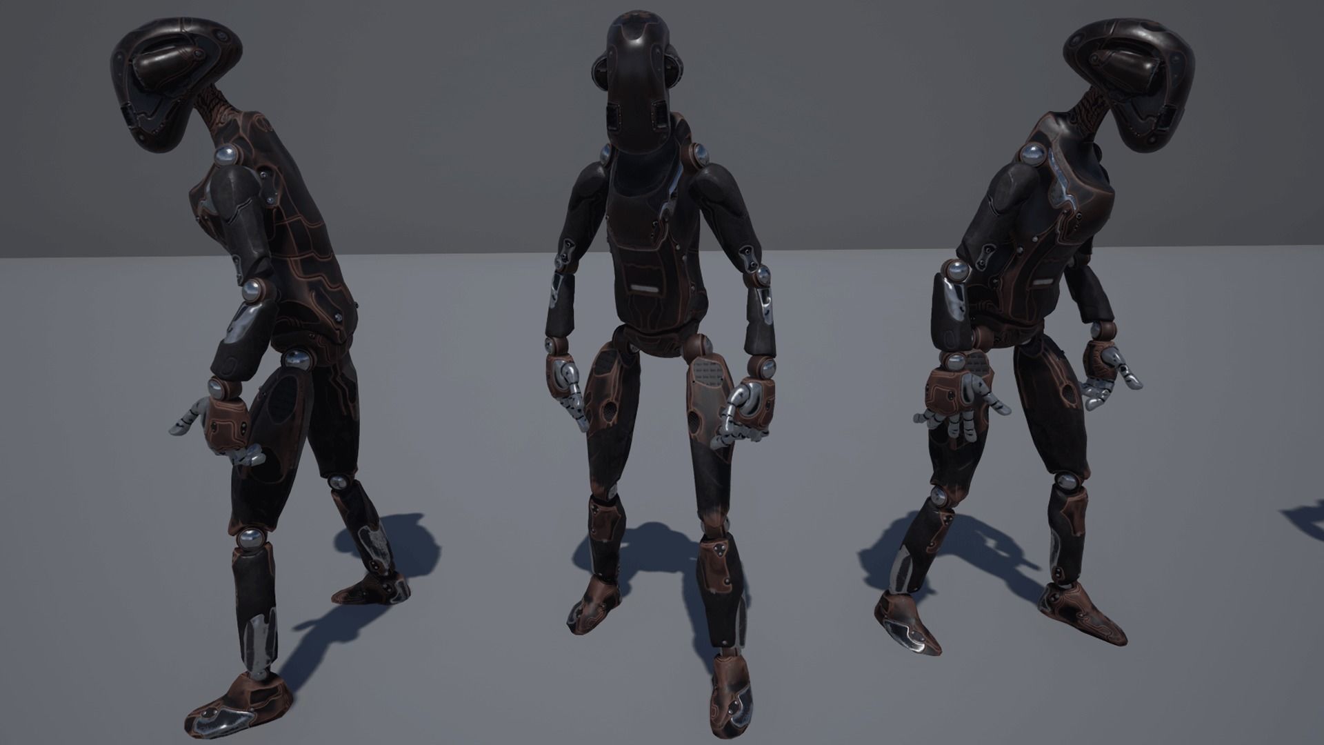 WORKER ROBOT Low-poly 3D model_5