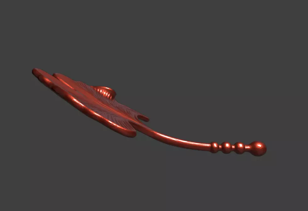 Jewelry design 3D model of Ginkgo leaf STL 3D print model_2