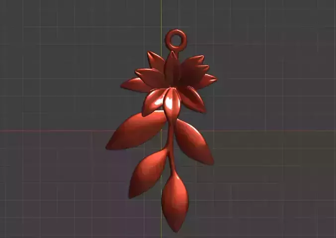 Jewelry design  pendant design  leaf sculpture 3D leaf model 