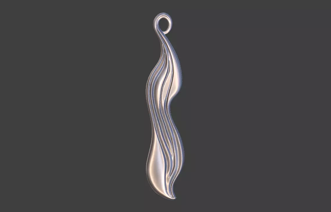 Jewelry design Necklace pendant leaf 3D model STL 3D print model