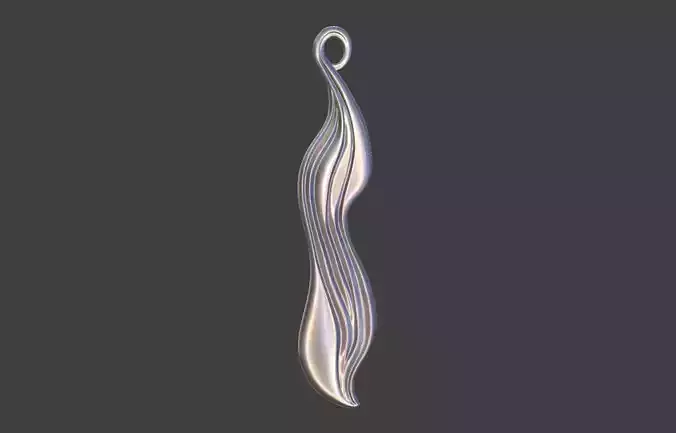Jewelry design  Necklace pendant  leaf 3D model STL