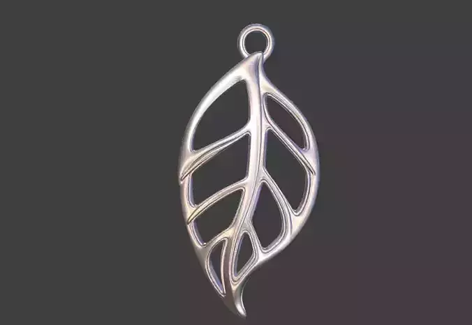 3D design of hollowed-out leaf pendant jewelry 3D print model