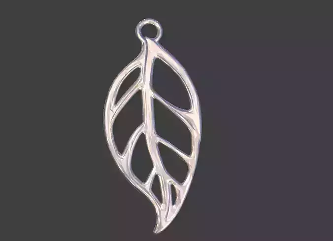 3D design of hollowed-out leaf pendant jewelry