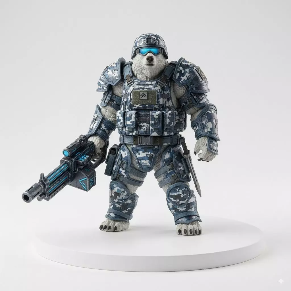 Polar Bear Commando 3D print model