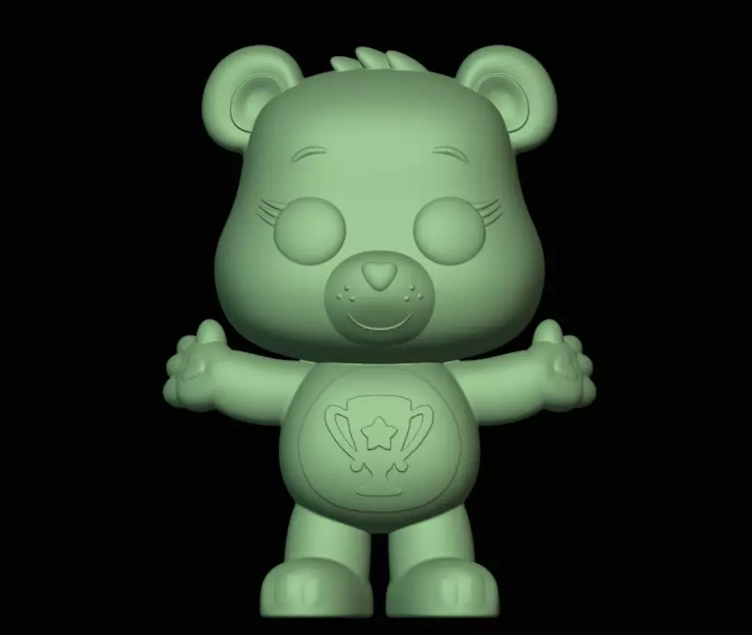 Champ Bear Funko Pop from care bear franchise 3D print model_2