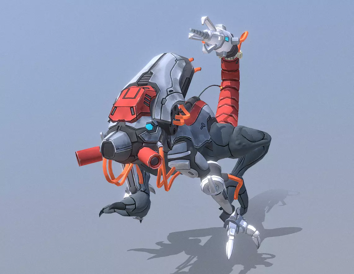 Reptile Cyborg Scorpion Running Fbx Png 3D model_1
