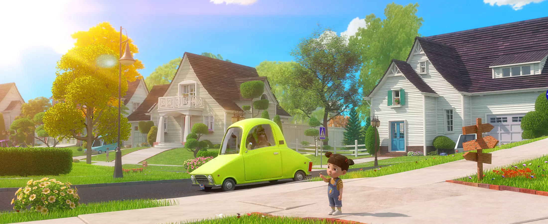 Cartoon Village Town Home City 3D model_28