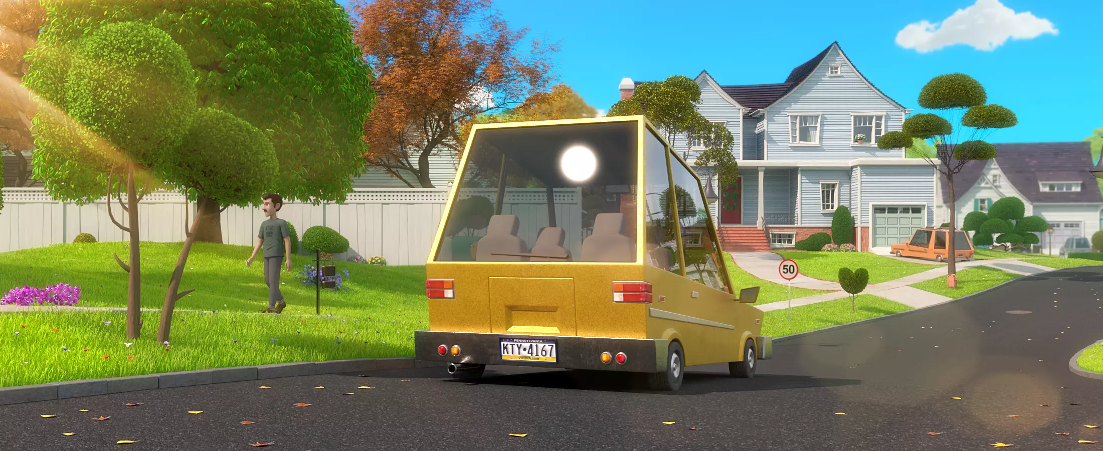 Cartoon Village Town Home City 3D model_26