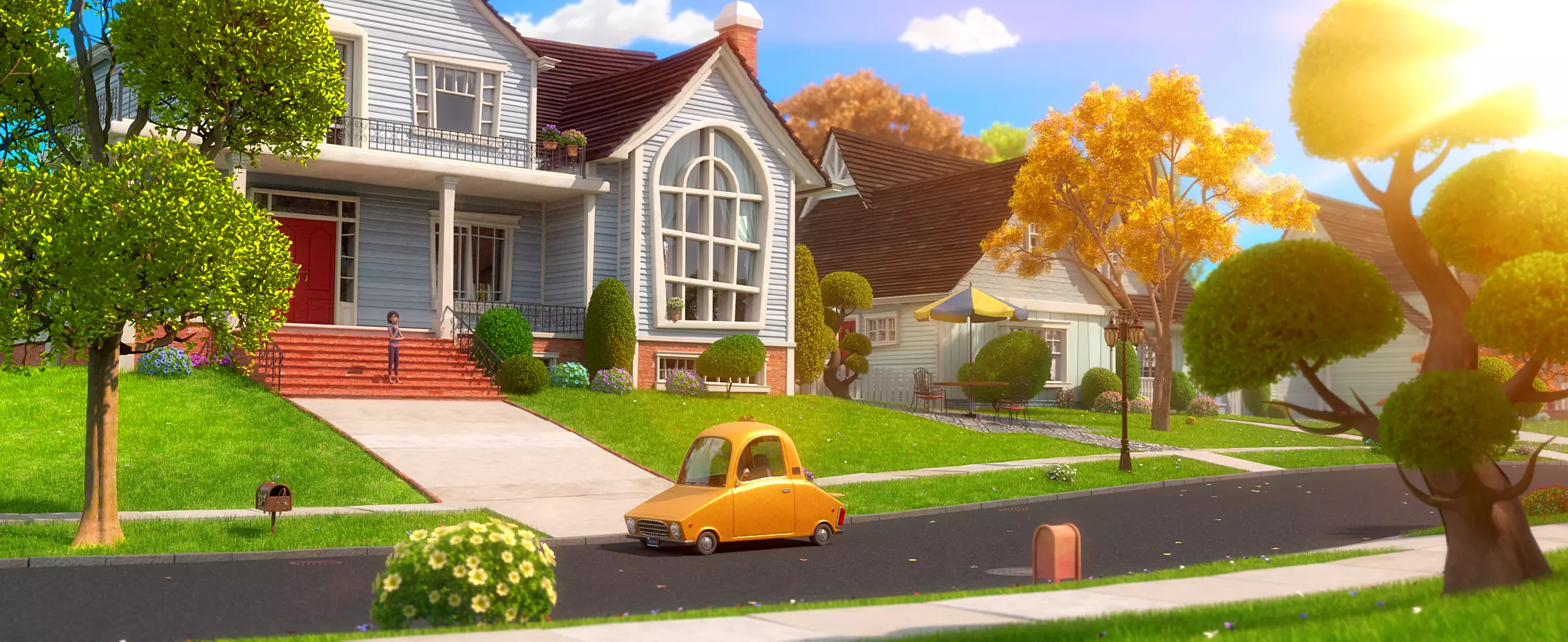 Cartoon Village Town Home City 3D model_20