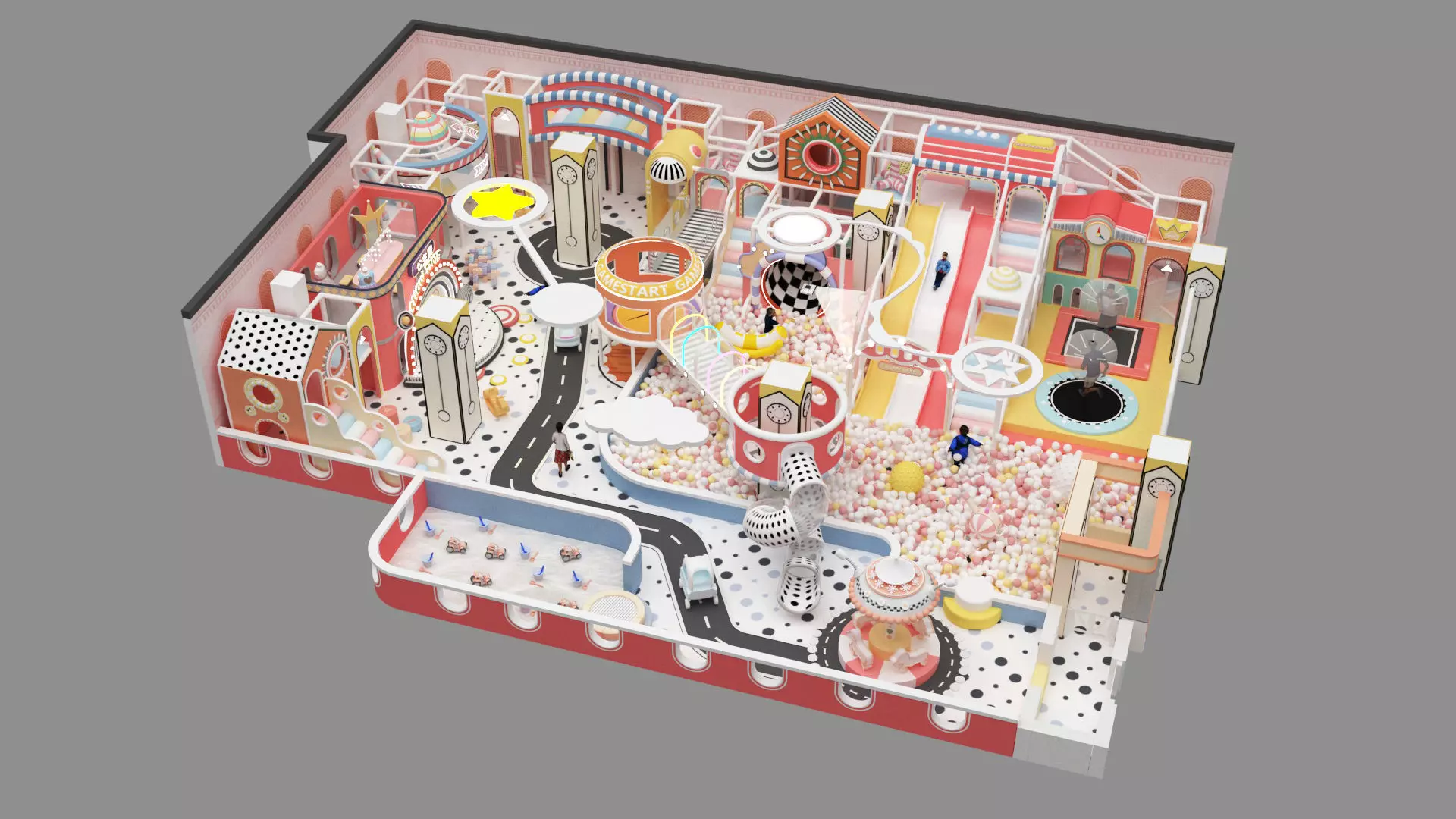 Indoor playground 3D model_0