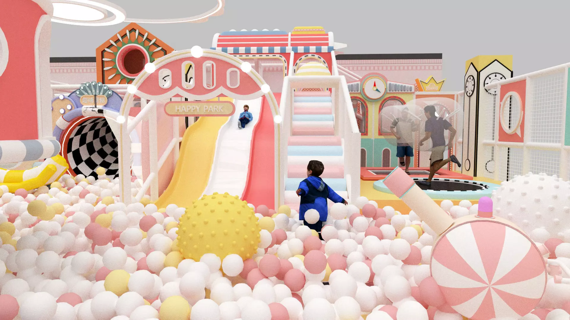 Indoor playground 3D model_4