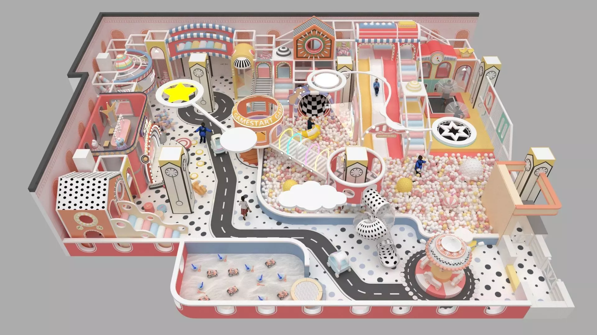 Indoor playground 3D model_8