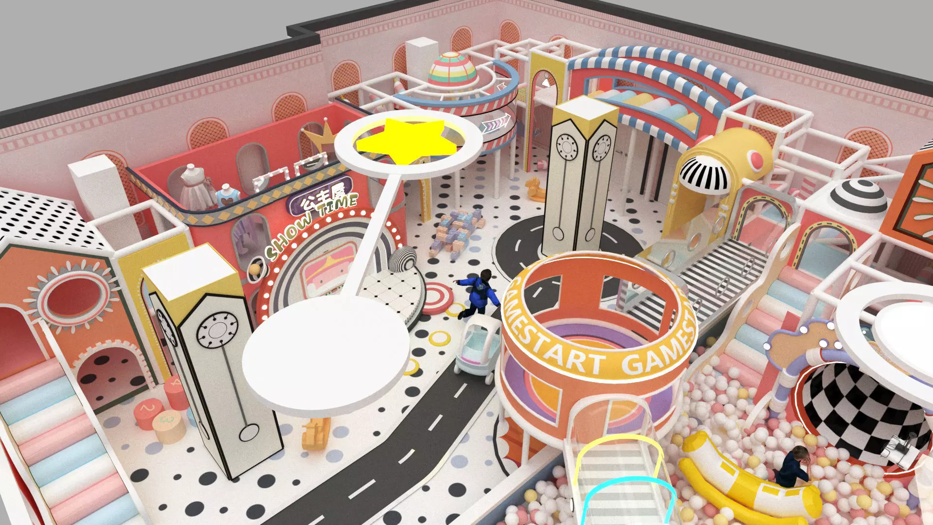 Indoor playground 3D model_6