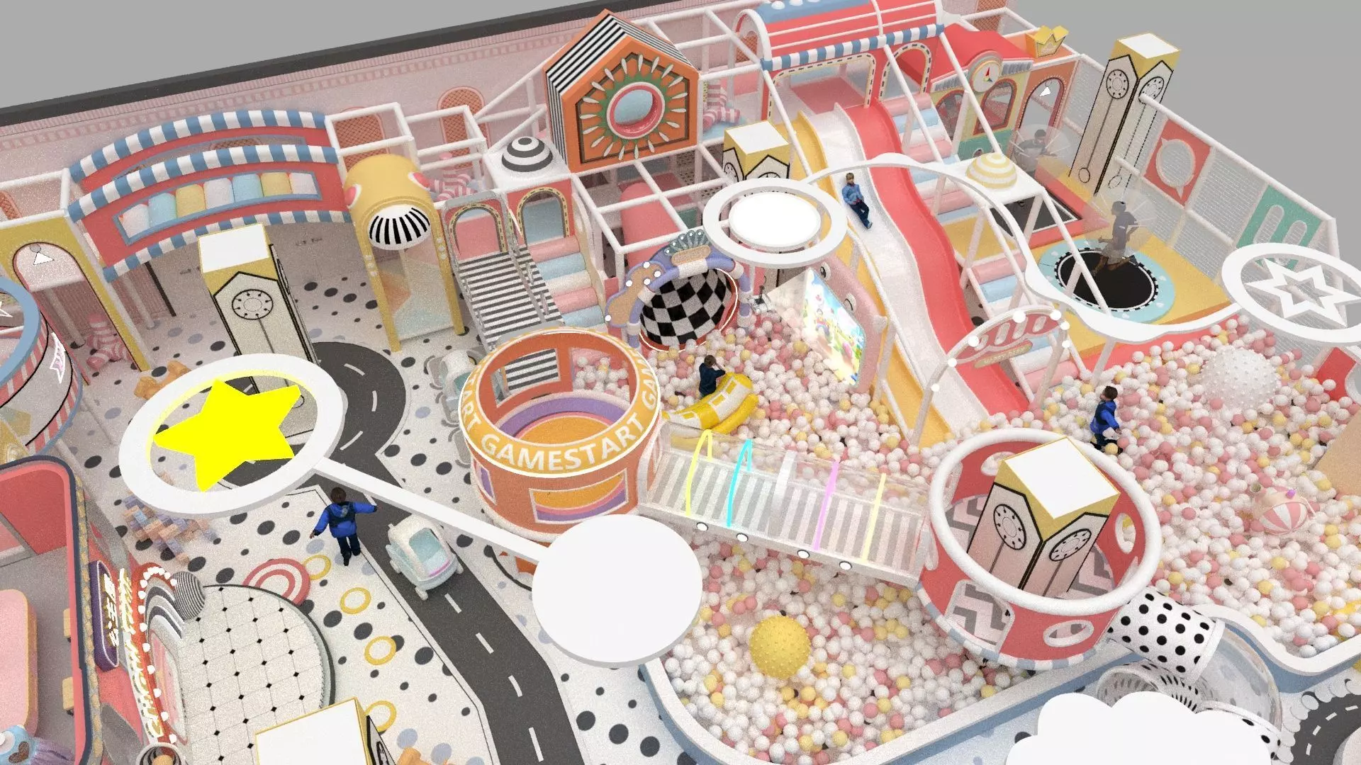 Indoor playground 3D model_7