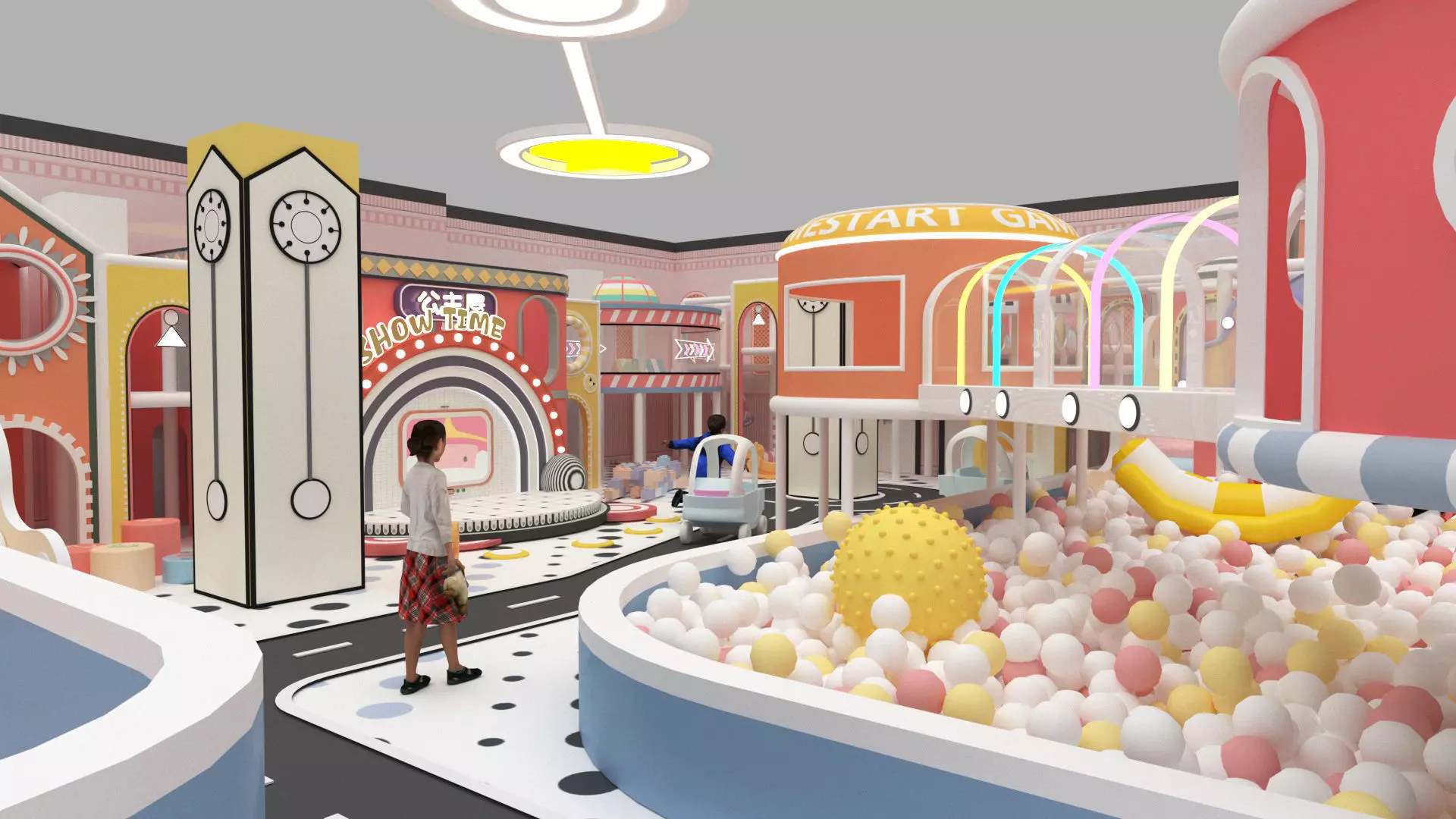 Indoor playground 3D model_2