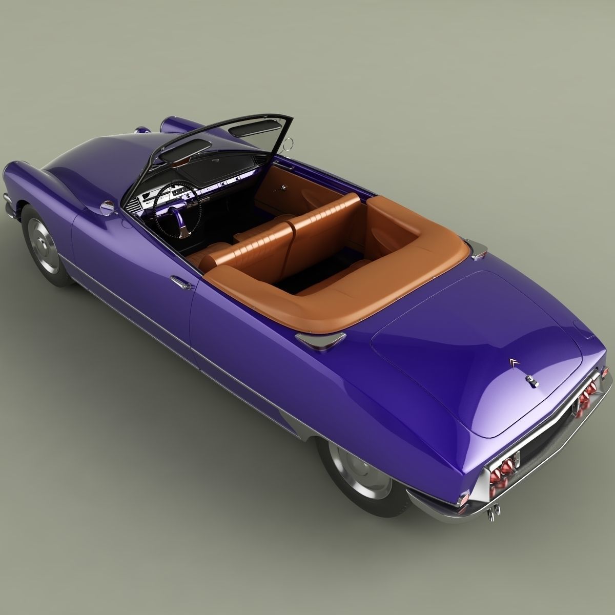 Citroen DS 19 Cabriolet 3D model_7