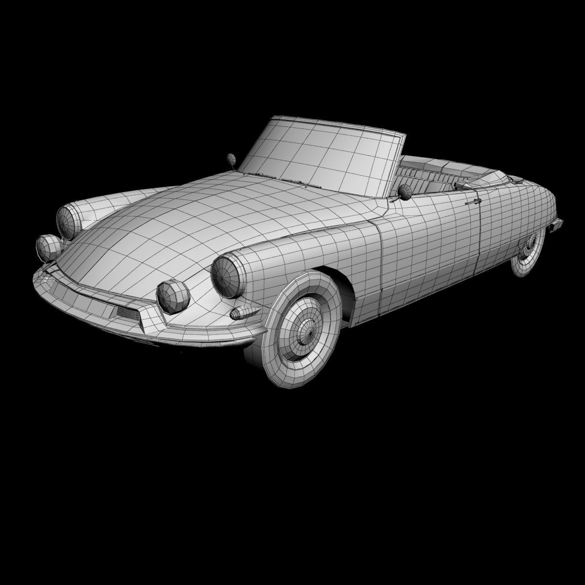 Citroen DS 19 Cabriolet 3D model_13