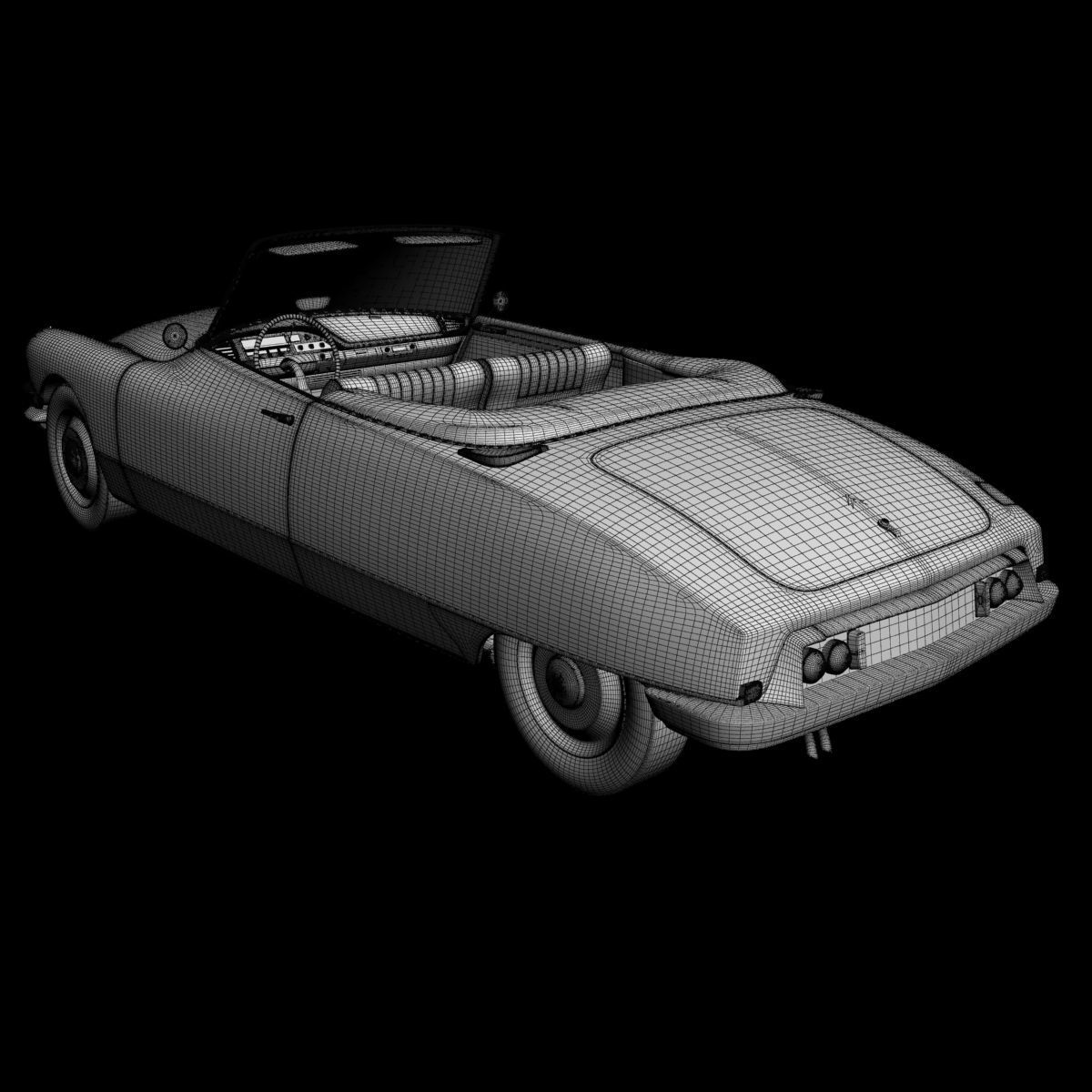 Citroen DS 19 Cabriolet 3D model_16