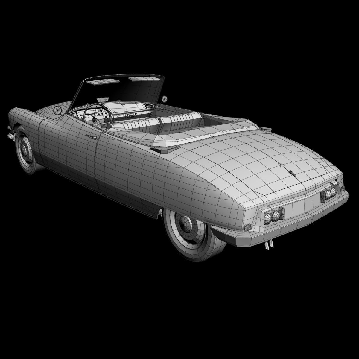 Citroen DS 19 Cabriolet 3D model_15