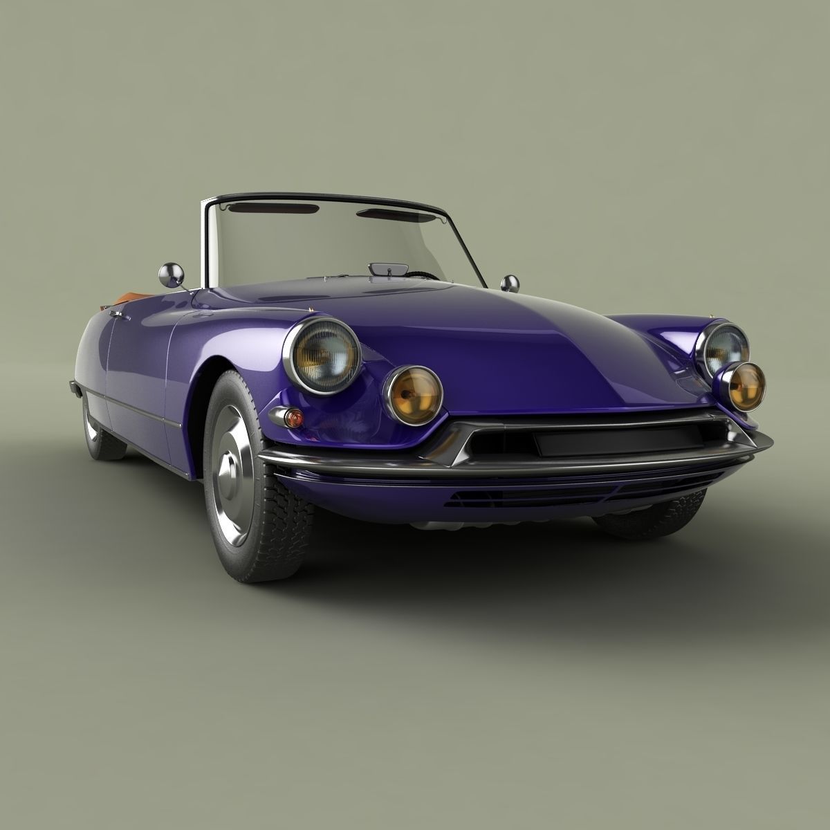 Citroen DS 19 Cabriolet 3D model_9