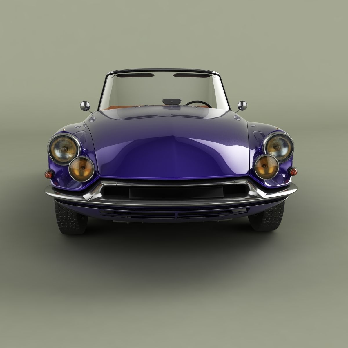 Citroen DS 19 Cabriolet 3D model_4
