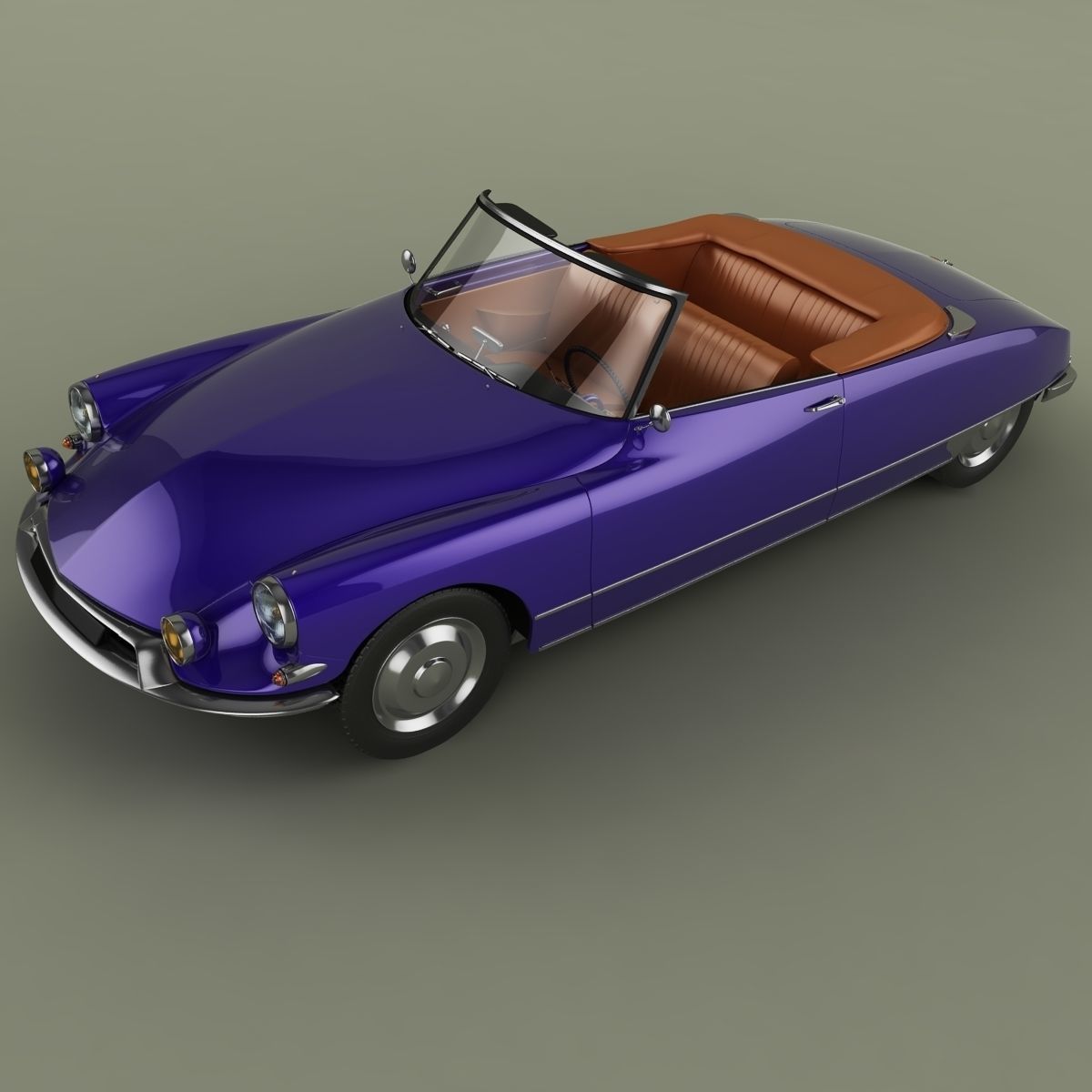 Citroen DS 19 Cabriolet 3D model_5