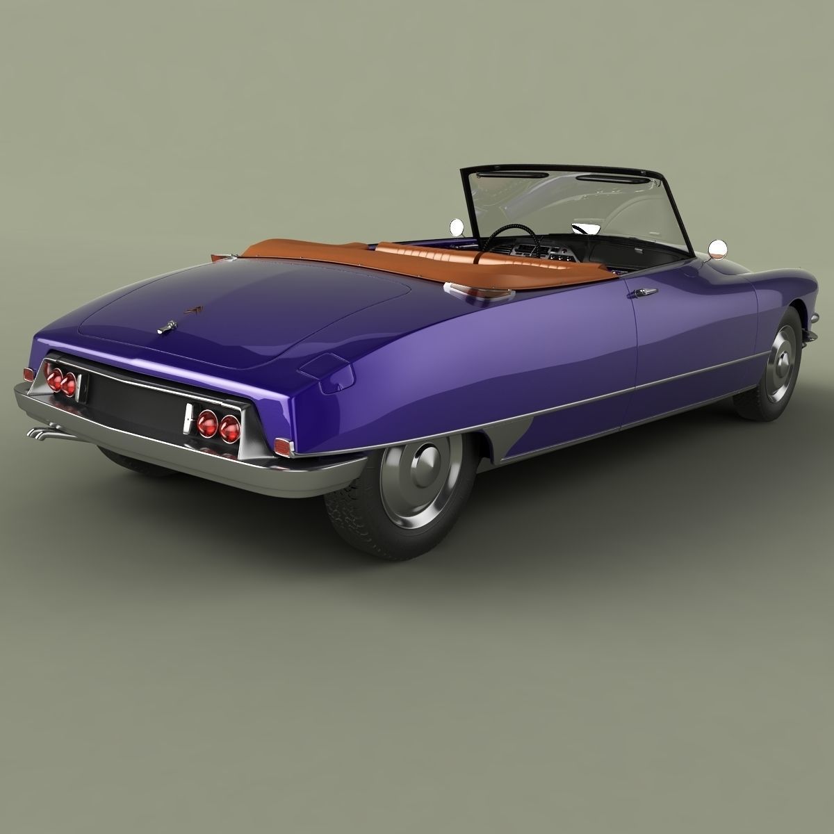 Citroen DS 19 Cabriolet 3D model_2