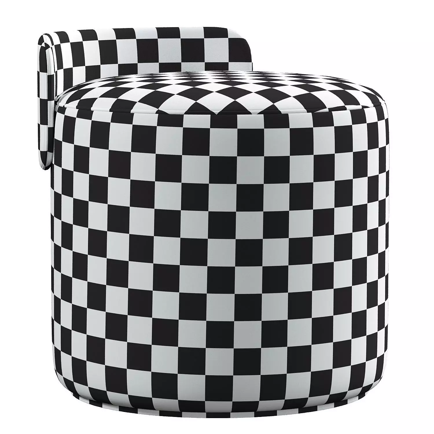 Pouf with a back 3D model_7