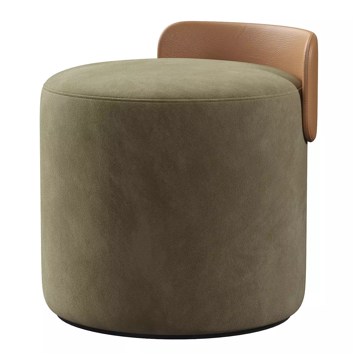 Pouf with a back 3D model_2