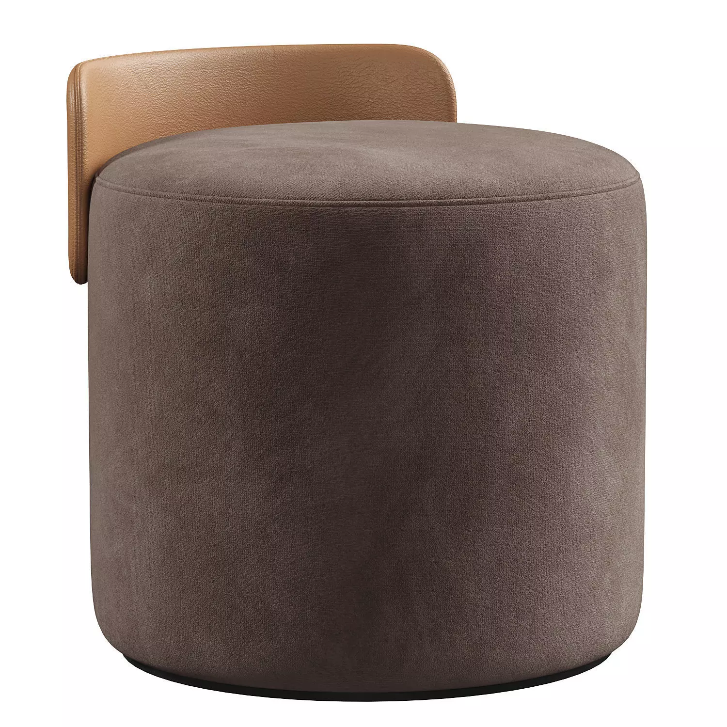 Pouf with a back 3D model_1