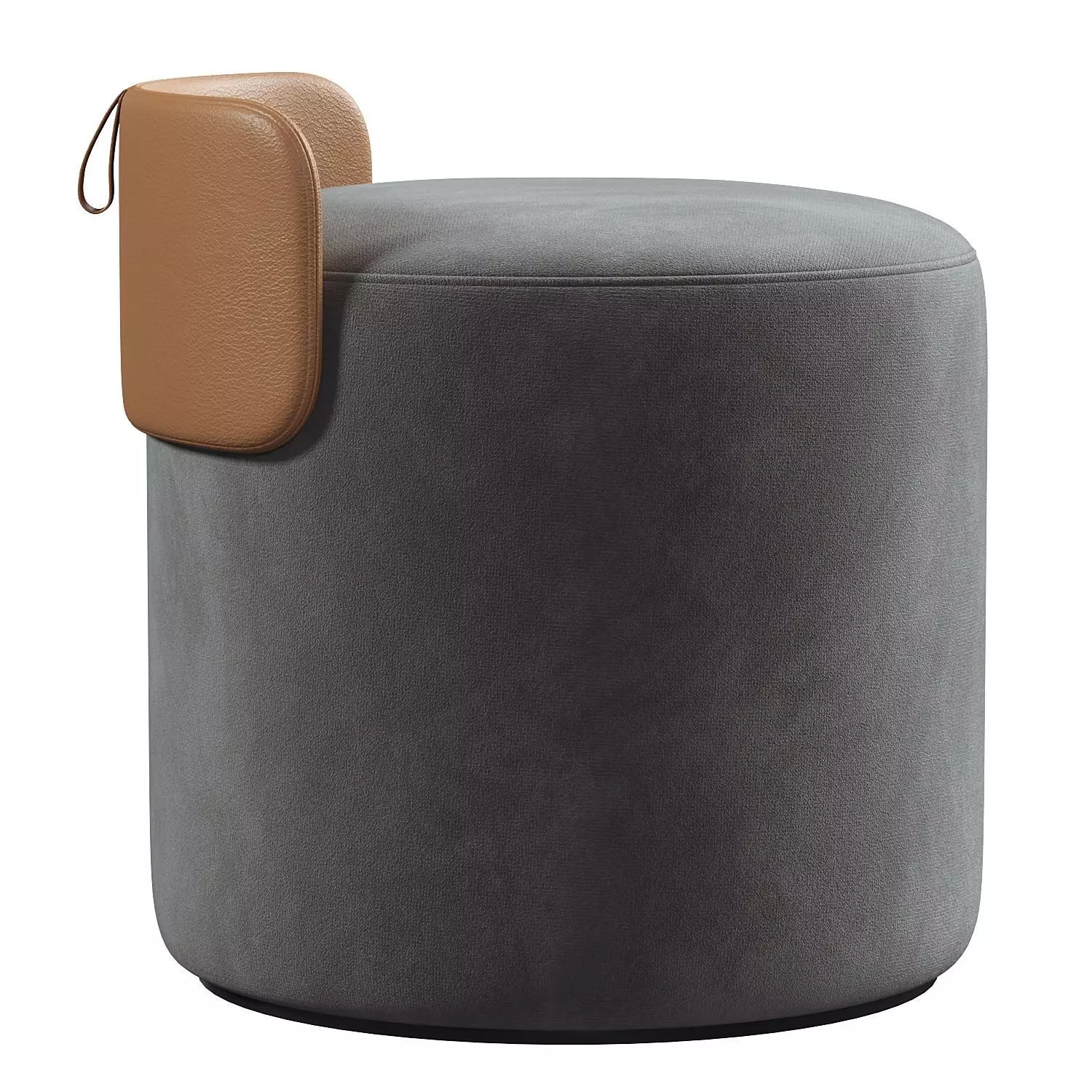 Pouf with a back 3D model_4