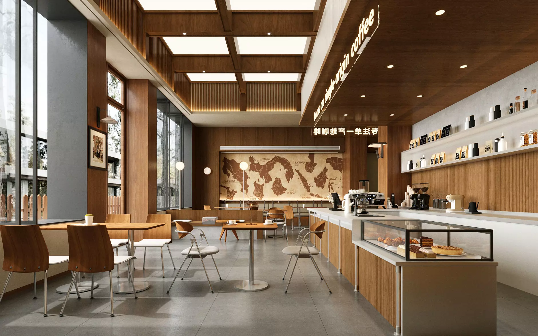 coffee shop 3D model_0