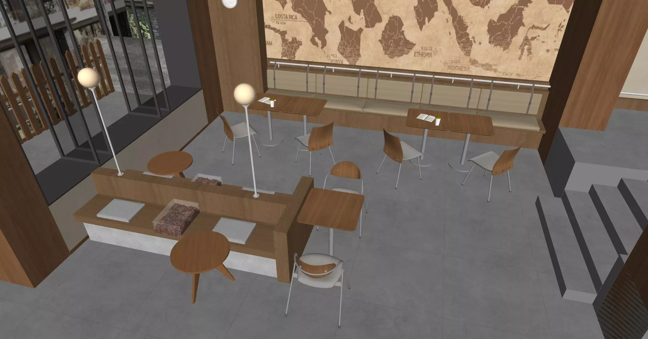 coffee shop 3D model_10