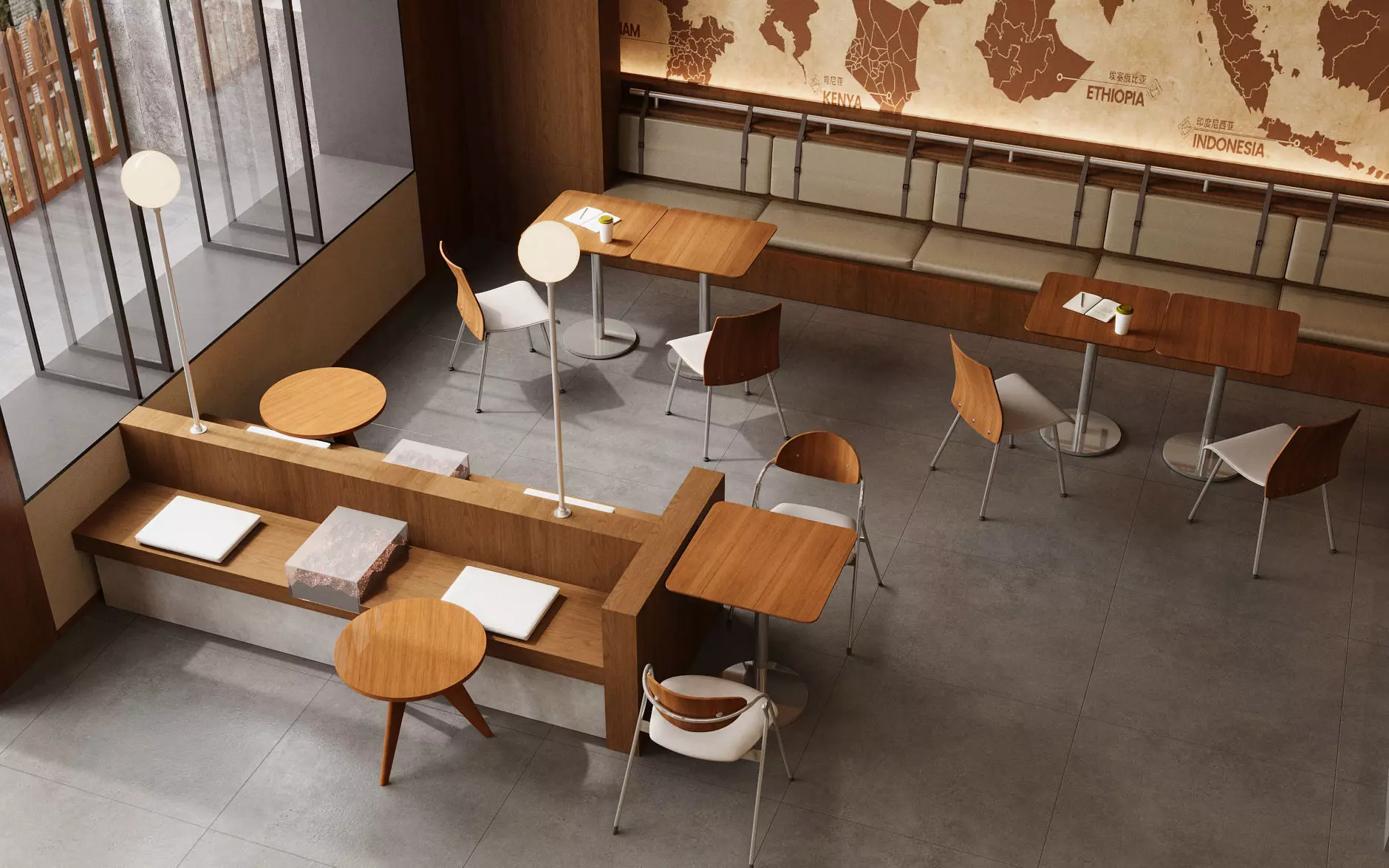 coffee shop 3D model_6