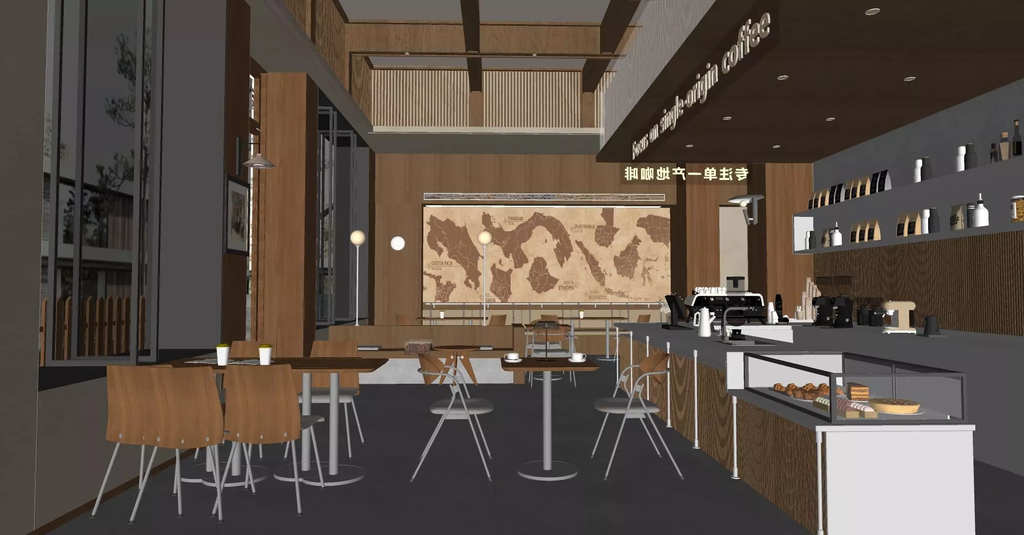 coffee shop 3D model_8