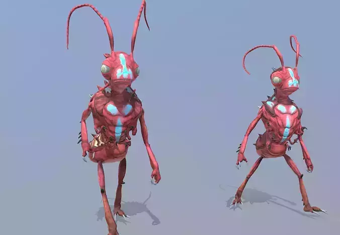 Red Ant walk and Idle Fbx Png