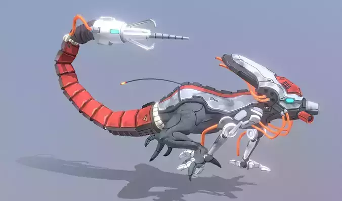 Reptile Cyborg Scorpion Running Fbx  Png