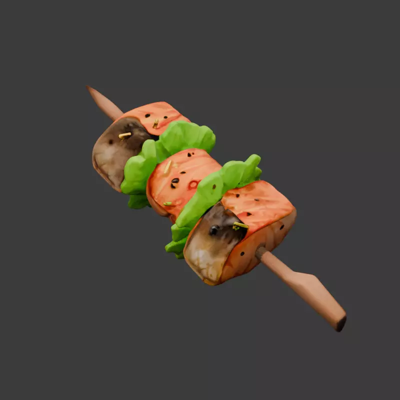 Mondstadt Grilled Fish 3D model_0