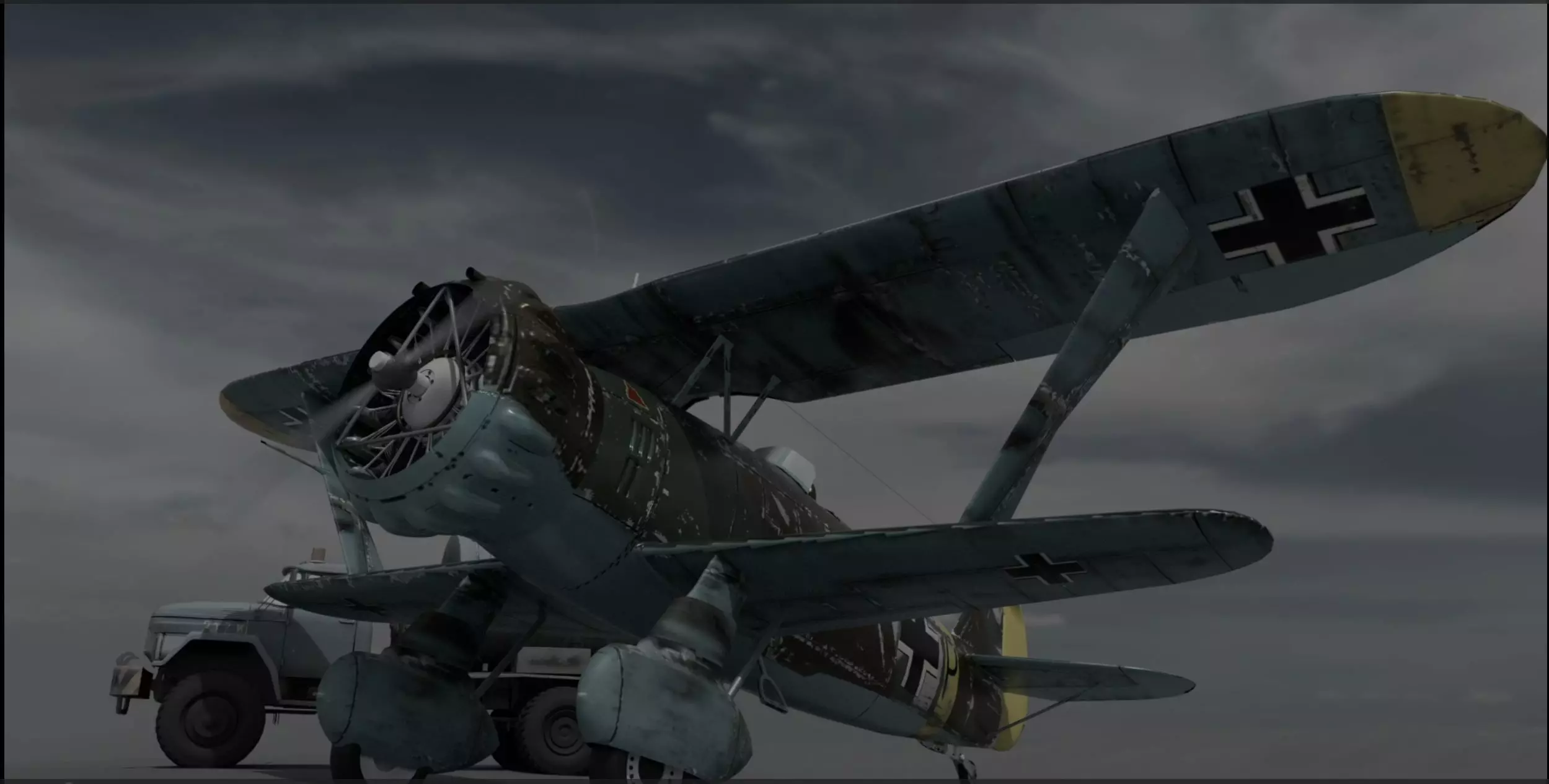 Henschel HS 123 weathered 3D model
