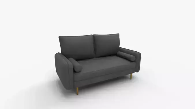 Johnnathon Velvet Round Arm Sofa Loveseat