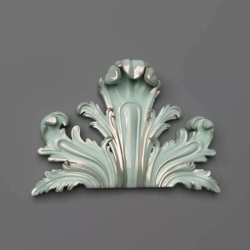 Center ornate rococo corbel 3D print model