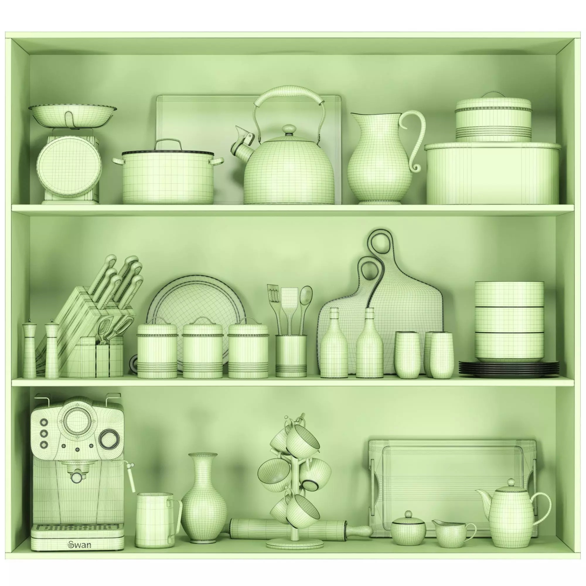 Kitchenware set 02 3D model_6