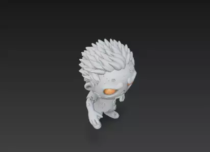 Gray Zombie 3D Model Realistic Halloween Horror Character 3D print model_15